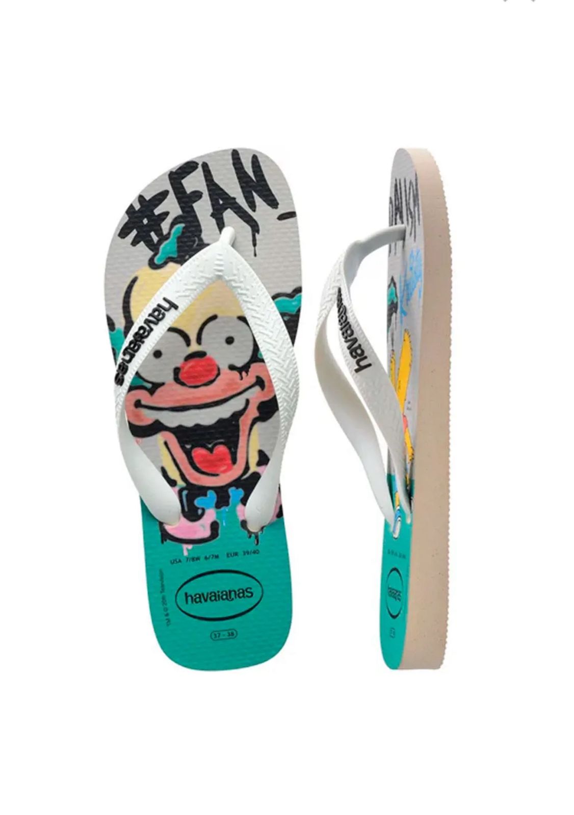 Chinelo Unissex Havaianas Simpsons Bege Palha em Borracha Premium – Havaianas
