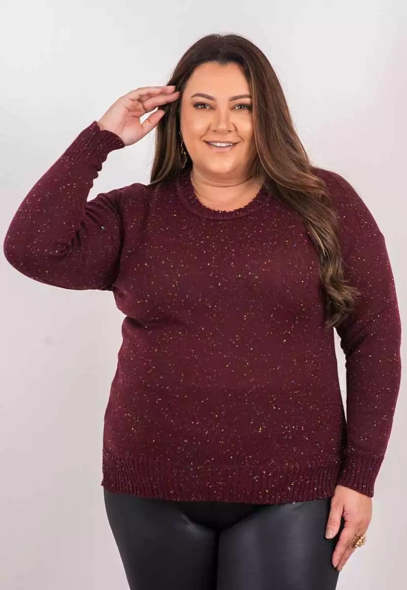 BLUSA SENTIMENTO INTENSO VINHO REF:0356