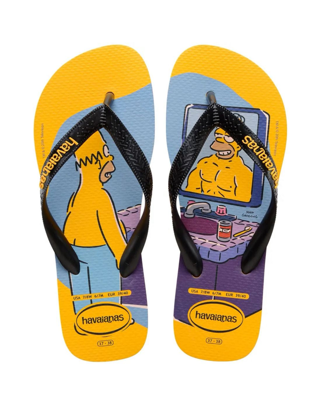 Chinelo Unisex Havaianas Simpsons Amarelo Pop em Borracha Premium – Havaianas