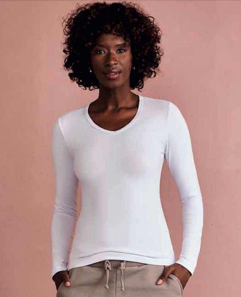 Blusa Feminina Manga Longa Kohmar Cotton em Algodão