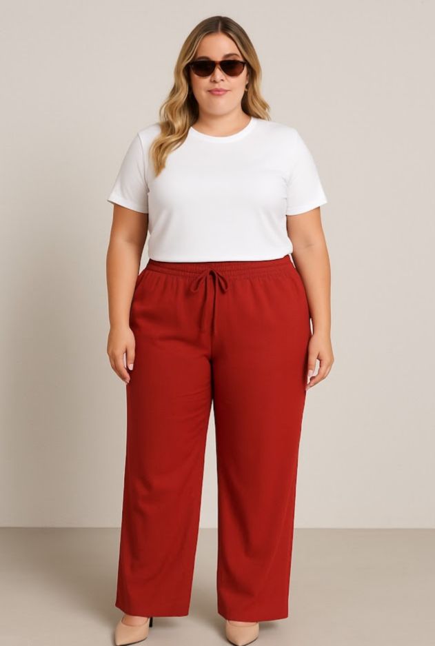 Calça Pantalona Duna Plus Size Feminina