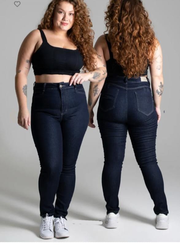Calça Jeans Plus Size Feminina em Tecido Premium