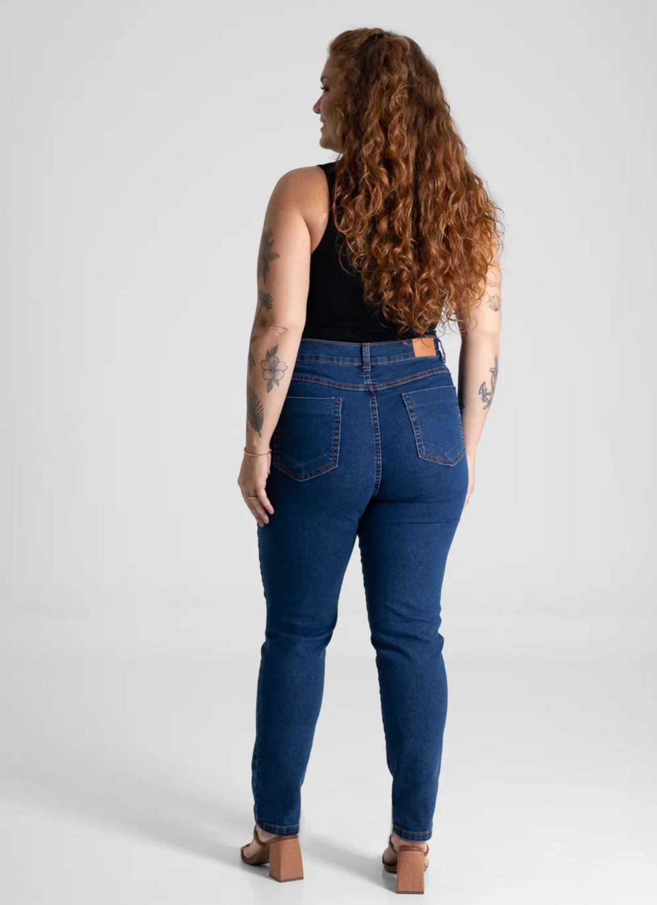 Calça Jeans Sawary Cigarrete Plus Size Feminina