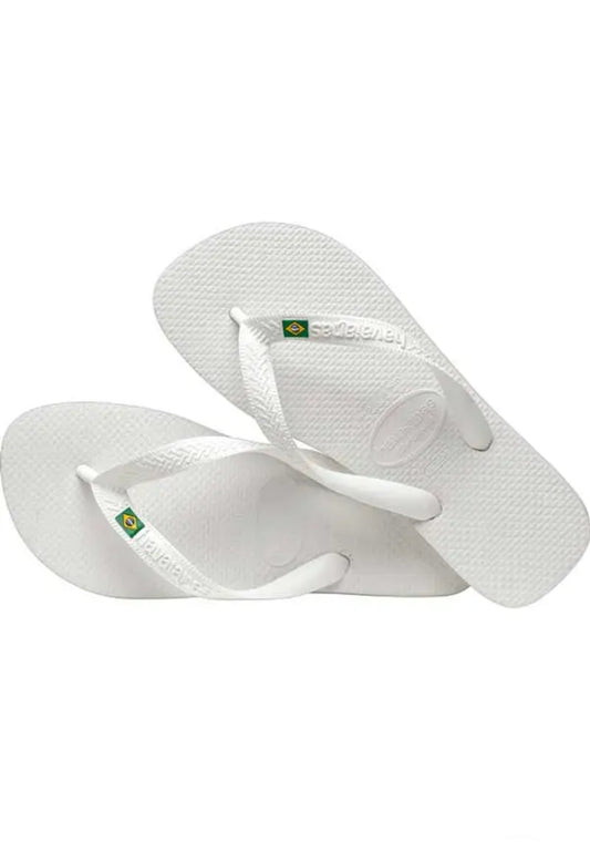 Chinelo Unissex Havaianas Brasil Logo Branco em Borracha Macia – Havaianas