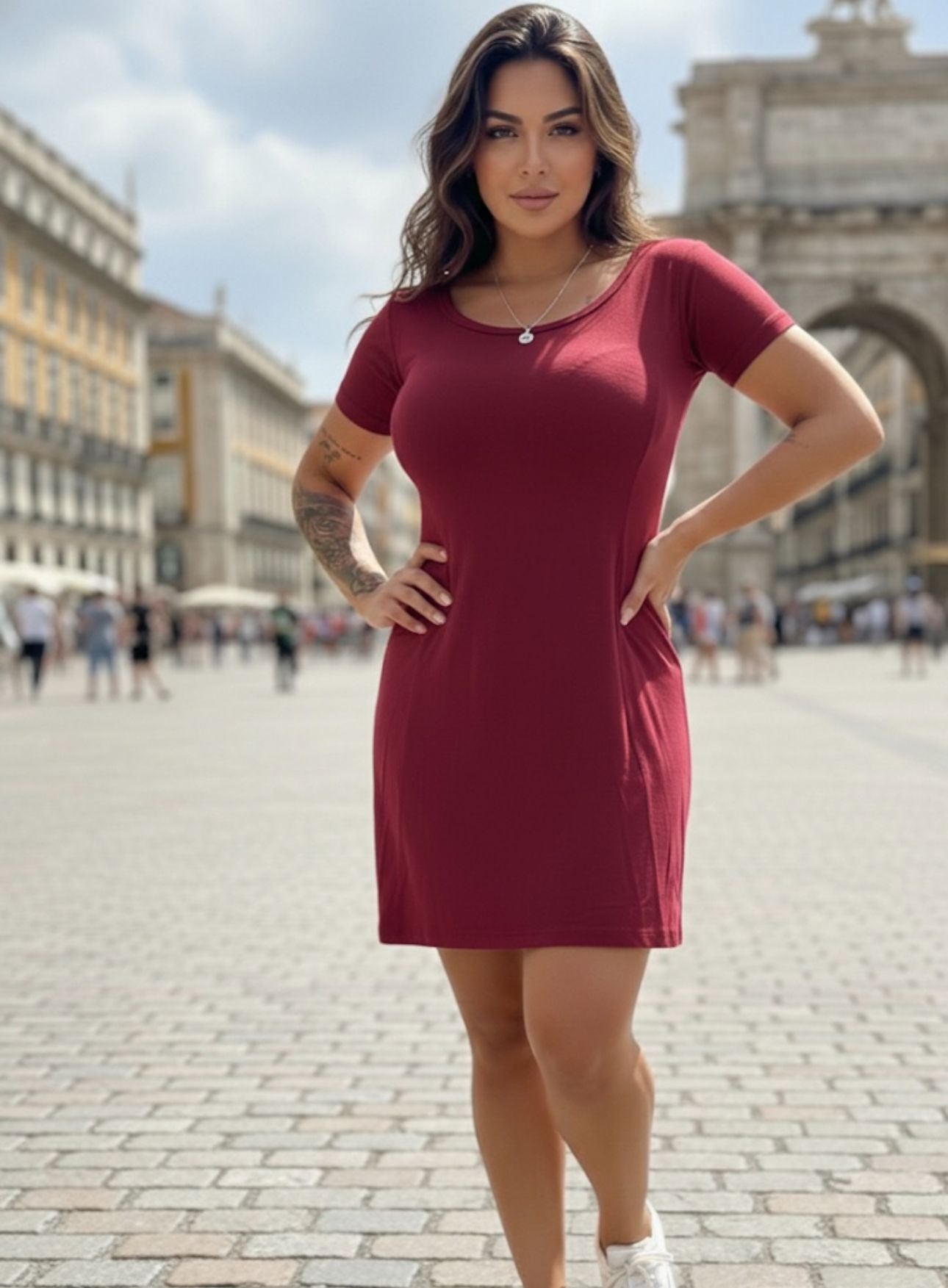 vestido básico visclycra