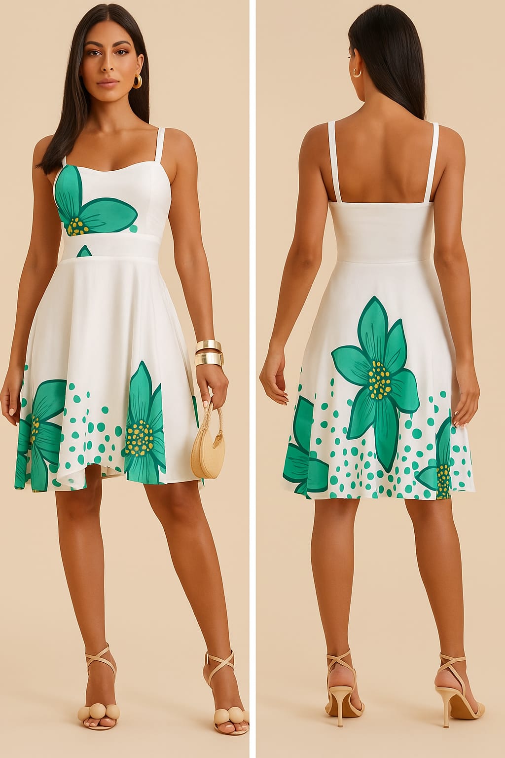 vestido curto floral