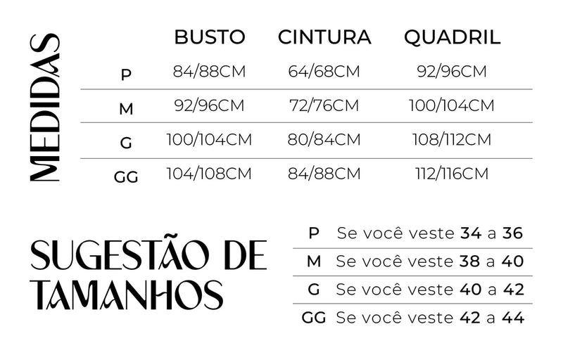 Tabela de Medidas