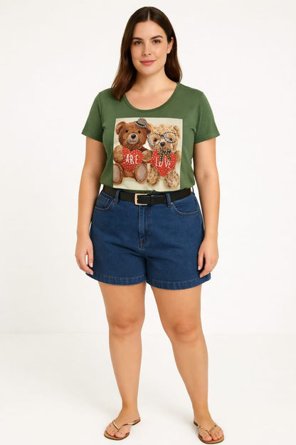 Camiseta T-Shirt Feminina em Algodão Premium