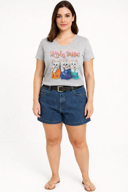 Camiseta T-Shirt Feminina em Algodão Premium