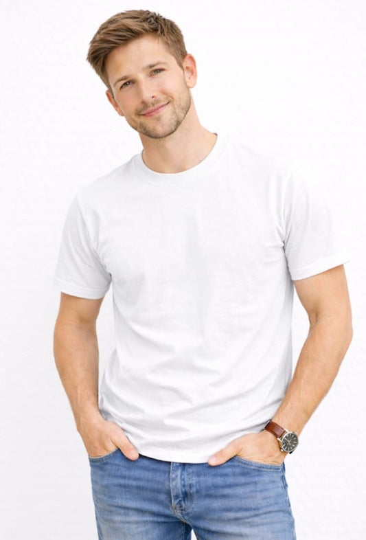 Camiseta Masculina 3 Fios em Algodão Premium