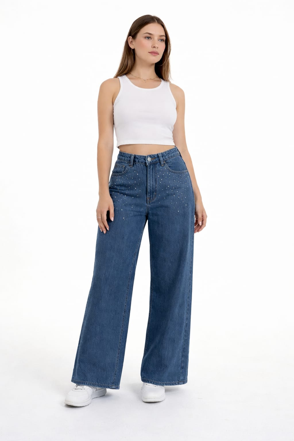 Calça Wide Leg Jeans Feminina Biotipo