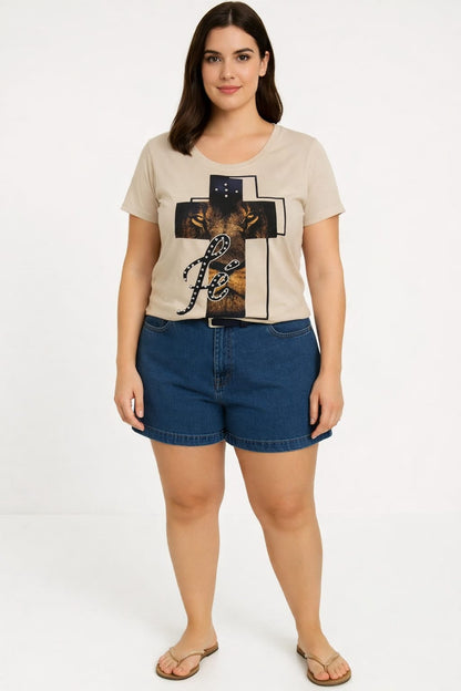 Camiseta T-Shirt Feminina em Algodão Premium