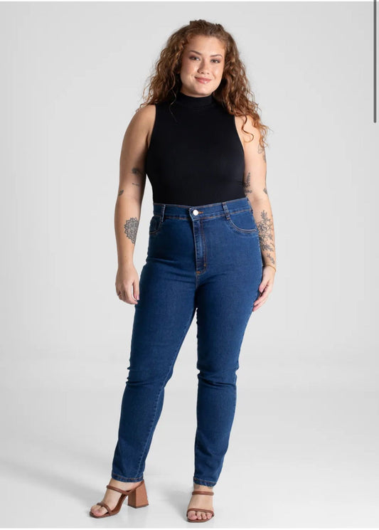 Calça Jeans Sawary Cigarrete Plus Size Feminina