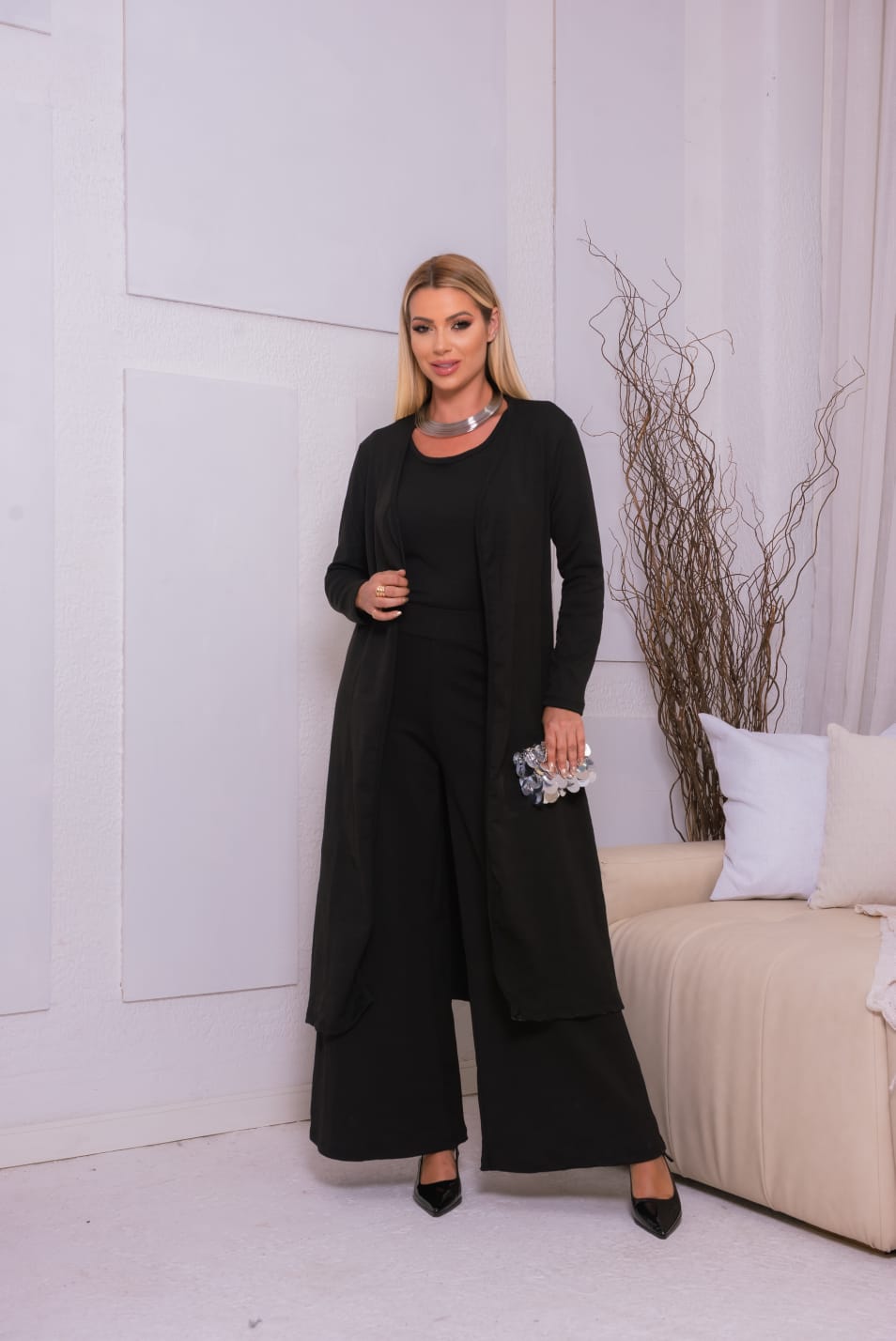 Conjunto Feminino 3 Peças em Algodão Premium
