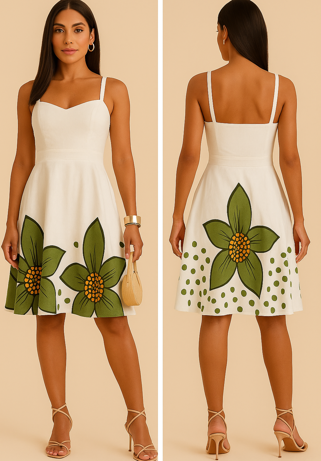 vestido curto floral